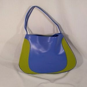 Clinique Tote Blue & Lime Green